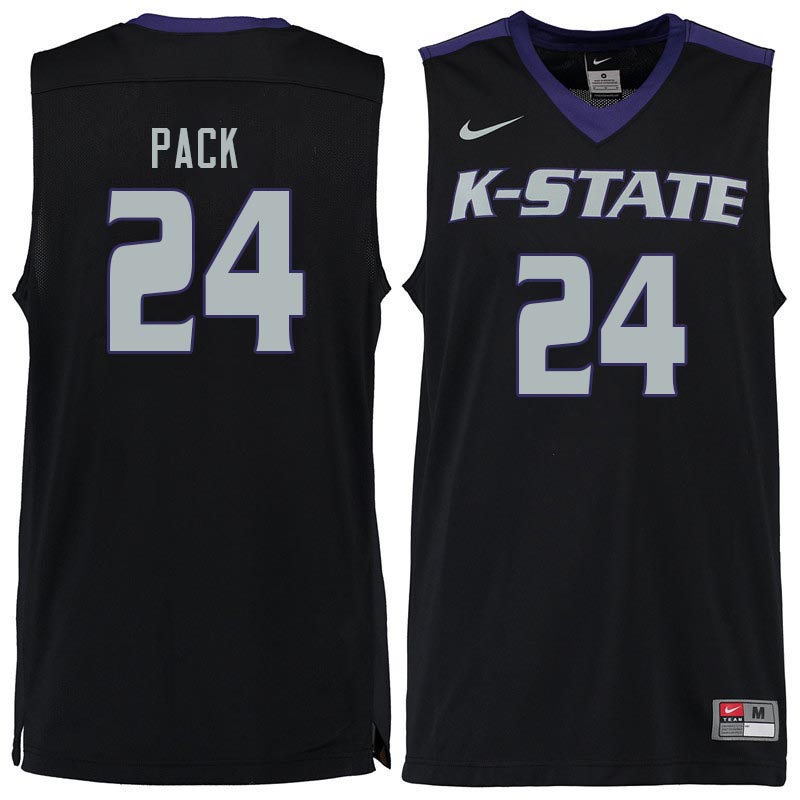 Men #24 Nijel Pack Kansas State Wildcats College Basketball Jerseys Sale-Black - Click Image to Close